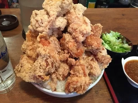 唐揚げ丼特盛り