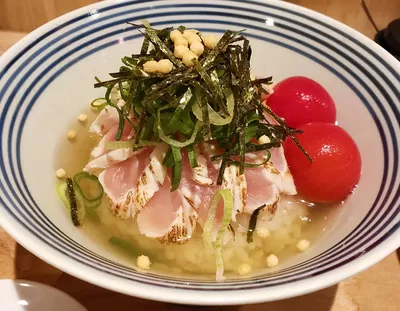 朝引き鶏なだし茶漬け２枚目