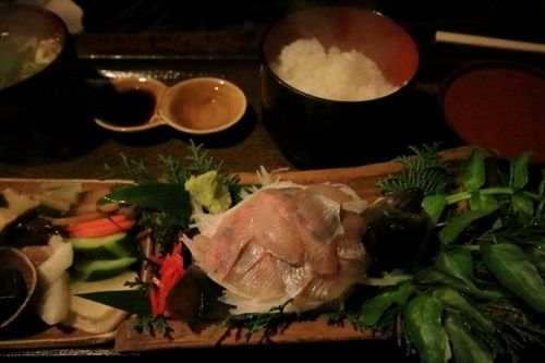 「岩魚刺身定食」の画像