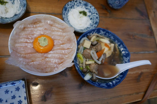 平目漬丼