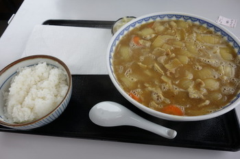 「カレーラーメン 並＋半ライス」の画像