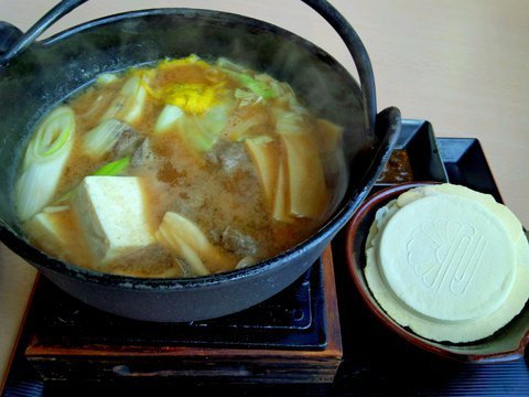 「八戸せんべい汁馬肉味噌味」の画像