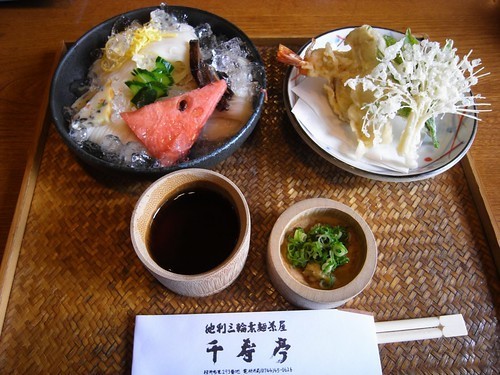 「冷し素麺天ぷら付」の画像