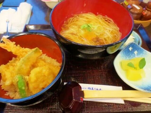 「天丼セット（温麺）」の画像