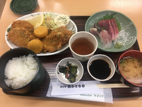 「日替わり定食のミックスフライ定食」の画像