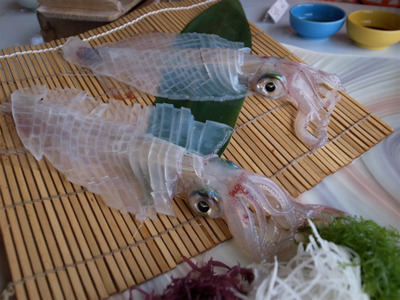 「いか活造り定食」の画像