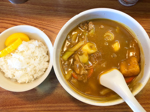 「カレーうどん＆ライス」の画像