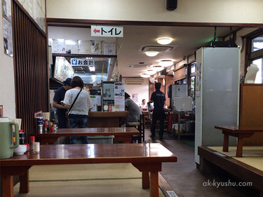 井手ちゃんぽん本店の座敷性席の様子