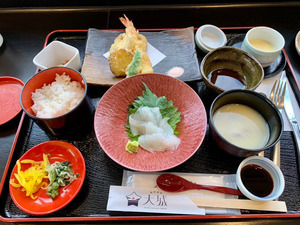 「笠戸ヒラメ定食」