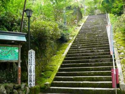 三仏寺の階段